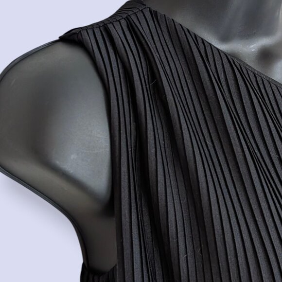 Armani Exchange Black One-Shoulder Flowy Top - Picture 4 of 9